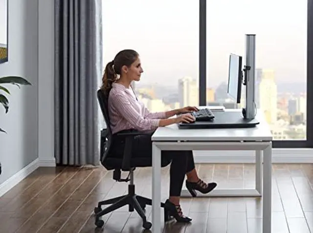 Alt view image 4 of 5 - Victor DC400 Electric Standing Desk,28" W