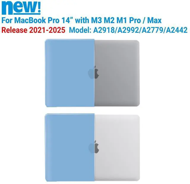Alt view image 4 of 5 - IBENZER Case for MacBook Pro 14 Inch Case 2025 2024 M4 M3 M2 M1 A3112 A3185 A3401 A2918 A2992 A2779 A2442 Pro/Max, HardShellCase & SleeveBag &KeyboardCover &Type-c(2025-2021), AiryBlue,T14ARBL+3