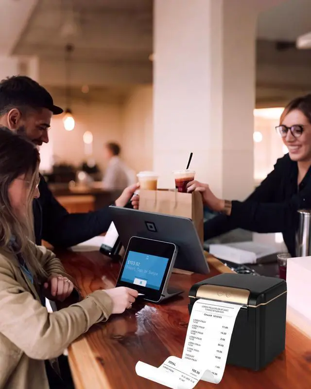Alt view image 4 of 5 - ZYWELL 58mm/80mm Thermal Receipt Printer, Kitchen POS Printer with Auto-Cutter, Audio-Visual Alarm, Front Paper Out, Support Cash Drawer Square, USB Serial Ethernet for Windows/Linux/Mac
