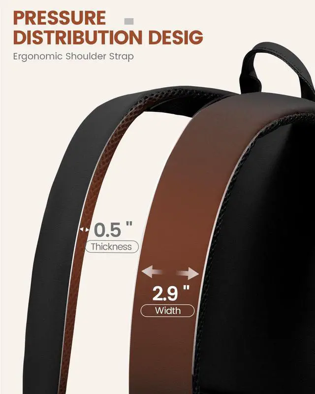 Alt view image 3 of 5 - LOVEVOOK College Backpack for Women Fit 15.6 Inch Laptop, Cute Aesthetic Backpack for 14-16 Year Olds, Large Capacity Travel Work Bag Purse for Nurse Teacher