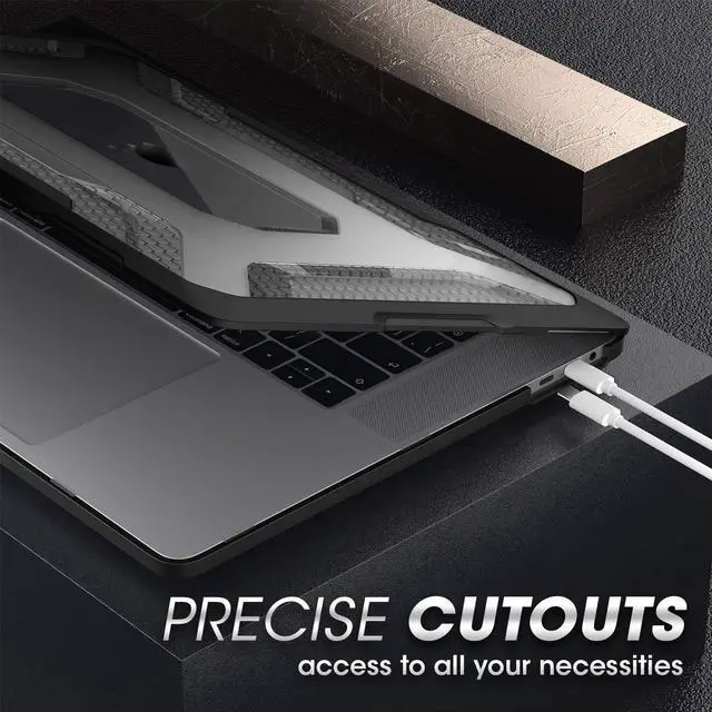 Alt view image 4 of 5 - SUPCASE [Unicorn Beetle Series] Case Designed for MacBook Pro 16 inch A2141 (2019 Release), Slim Rubberized TPU Bumper Cover with Touch Bar and Touch ID (Black)