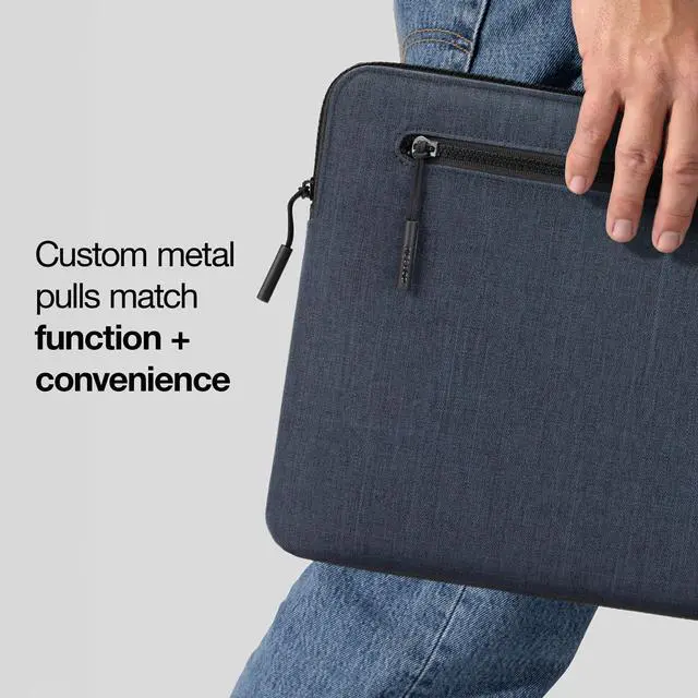 Alt view image 5 of 5 - Incase Compact Laptop Sleeve with Woolenex - 16" MacBook/Laptop and iPad/Tablet Sleeve, Computer Case and Cover, Lightweight, Weather Resistant, with Slip Pocket for Accessories - Heather Navy