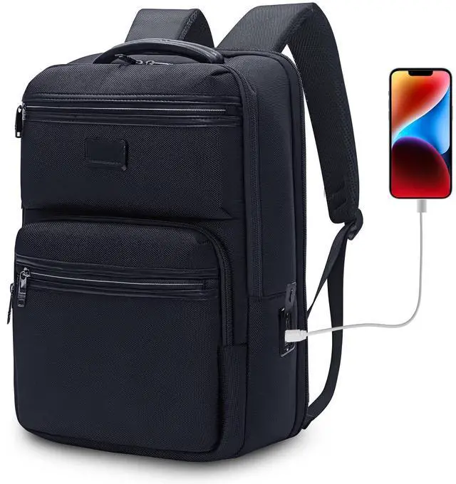 Main image of KINGSLONG Backpack Bookbag Daypack Business: Carry Back Pack Bag fit For 15.6 inch Laptop Computer for School College Travel Work Men Women Water Resistant Lightweight Black2