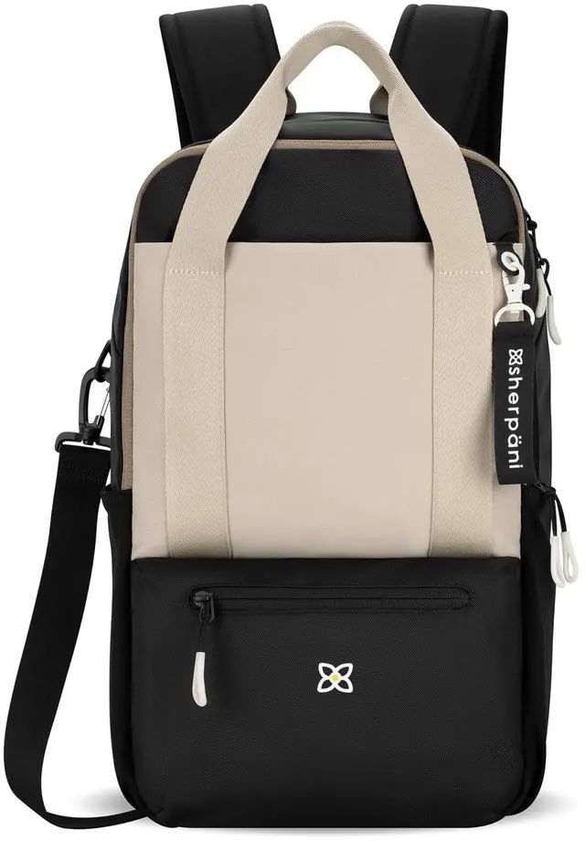 Main image of Sherpani Camden, Convertible Backpack, 3 in 1 Tote Bag, Crossbody Bag for Women, Cross Body Purse, 21L Travel Backpack, Travel Gifts, RFID Protection, Fits 15 Laptop (Con Leche Classic)