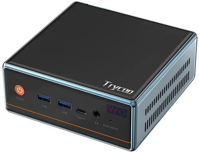 Main image of Trycoo Mini PC AMD Ryzen 5 5500U(4.0GHz) Mini Processors 16GB DDR4 RAM 512GB SSD Micro PC Support 4K@60Hz Triple Output WiFi6 BT5.2 Dual RJ45 USB3.2 Mini Desktop Computer