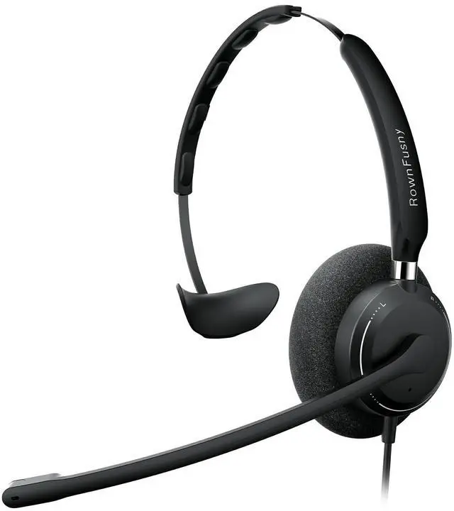 Main image of USB Headset with Microphone for PC, Computer Headset with Call Answer Button for MS Teams & IP Phones, Wired Headphone with Noise Reduction Microphone, Lightweight Design for All-Day Comfort (Black)