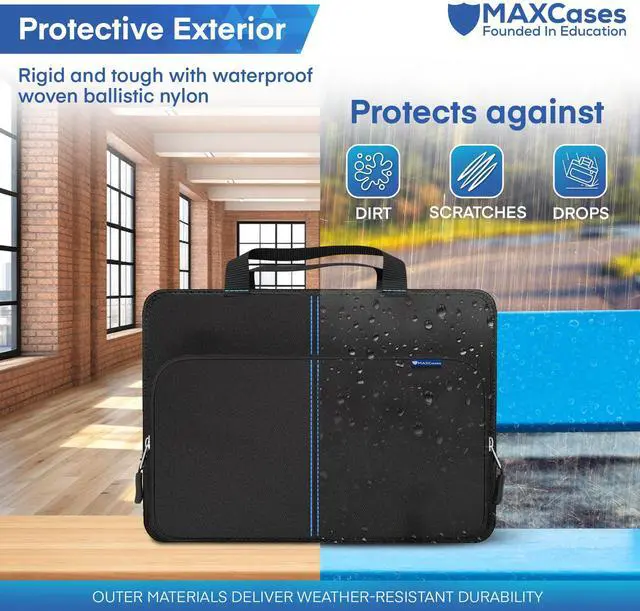 Alt view image 2 of 5 - MAXCases Explorer Protective Case for 14 Inch Laptop & Chromebook with Pocket, Molded Interior - Rugged, Custom-Fit Cases for 14 Inch Laptop & Chromebook - Shockproof & Durable Cover, Bag