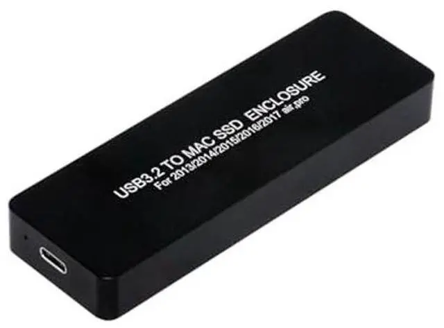 Alt view image 4 of 5 - Jorkar External SSD Enclosure USB-C 3.2 for 12+16 Pin MacBook Air/Pro mid 2013-2017, CNC Hard Drive Case for A1466 A1465 A1502 A1398, Portable SSD Reader Box