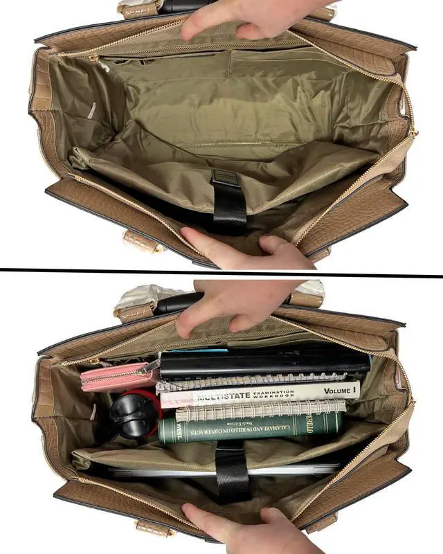 Alt view image 5 of 5 - JKM Rolling Briefcase, Rolling Laptop Bag Women, Rolling Tote Bag or Wheeled Purse (Windsor)