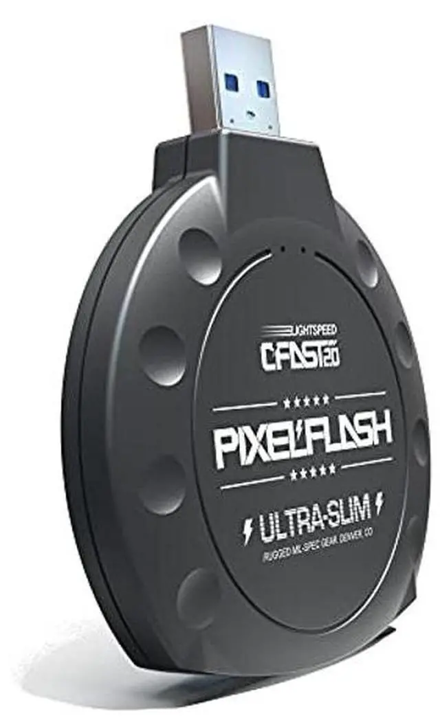 Alt view image 3 of 5 - PixelFlash CFast 2.0 Card Reader (Black) - Memory Card Adapter with USB 3.0, 500Mb/s File Transfer, Ultra-Slim & Anti-Slip Rubber Shell, Compatible with Most Brands & OS