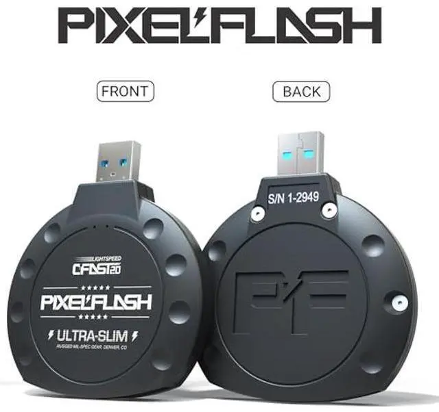 Alt view image 4 of 5 - PixelFlash CFast 2.0 Card Reader (Black) - Memory Card Adapter with USB 3.0, 500Mb/s File Transfer, Ultra-Slim & Anti-Slip Rubber Shell, Compatible with Most Brands & OS