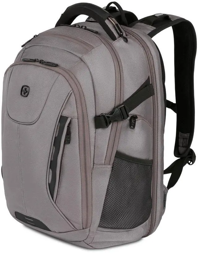 Main image of SwissGear Travel Tech Elite Laptop Backpack  Fits Laptops up to 16  ScanSmart TSA-Friendly Backpack with USB Port, Shoe Compartment & Organizer Pockets  Grey Ballistic