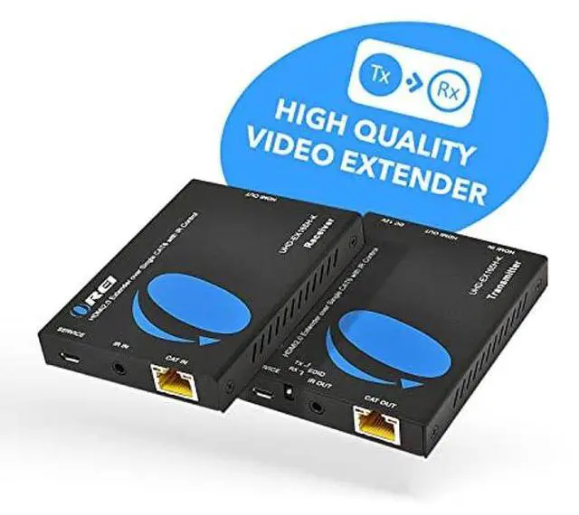 Alt view image 4 of 5 - OREI HDMI Extender UltraHD Over Single Cat6/Cat7 Cable 4K @ 60Hz with HDR & IR Control - Up to 165 ft EDID Management