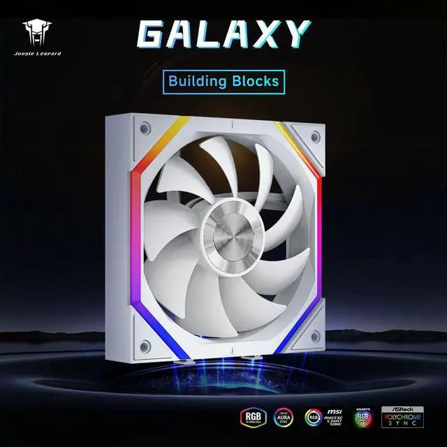 Alt view image 2 of 5 - ICOLER SR120 PC Fan 120mm ARGB and PWM Reverse FanAxle Core Double Ring CD Pattern ModuleDaisy-Chain 5V ARGB120mm Triple PackSuitable for Computer CaseWhite