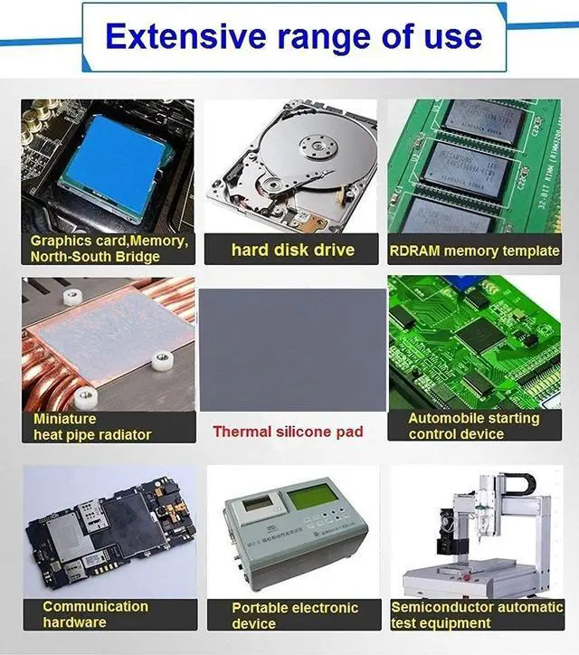 Alt view image 2 of 3 - Thermal Pad 12.8 W/mK, 120x120x2mm, Non Conductive Silicone Thermal Pads for Laptop Heatsink/GPU/CPU/LED Cooler (2mm)