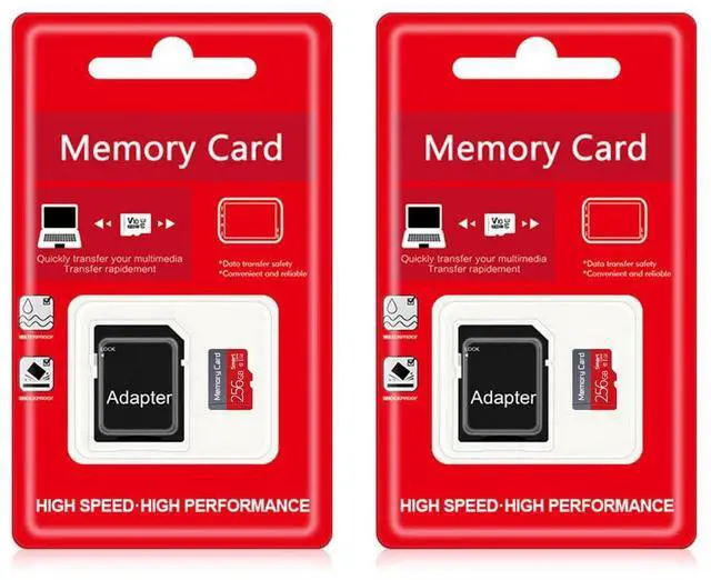 Main image of 2 Pack 256GB TF Card with SD Adapter, Ultra High Speed C10 SD Card TF Memory Card