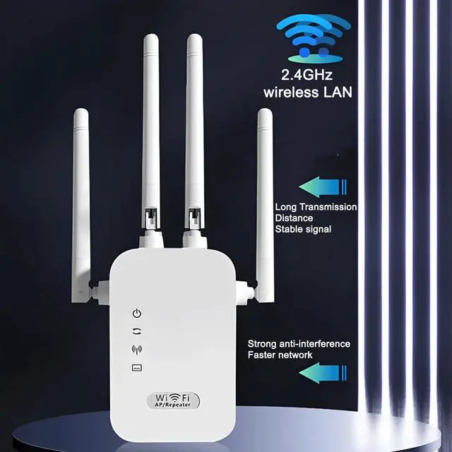 Alt view image 2 of 5 - WiFi Extender Fastest WiFi Booster 5G & 2.4G, 1200M WiFi Repeater, Signal Booster Voltage (110-240V), 5GHz Speed, WiFi Range Extender with Ethernet Best WiFi Routers for Home, Offices, Colleges