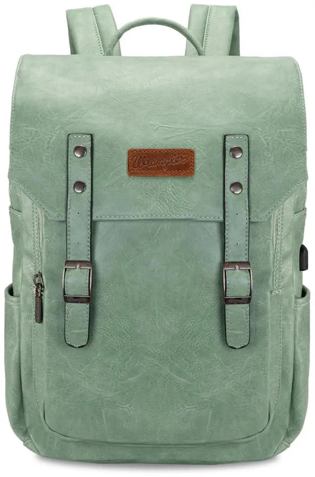 Alt view image 3 of 5 - Montana West × Wrangler Womens Backpack Leather Laptop Backpack Unisex Fashion Backpack