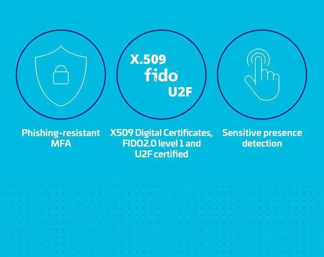 Alt view image 4 of 5 - Thales - SafeNet eToken Fusion - Phishing-Resistant FIDO2 Certified Security Key for Digital certificates or FIDO2 authentication to Web apps and desktops - USB-C