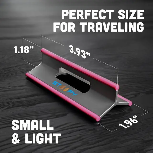 Alt view image 4 of 5 - Steepy Low Profile Laptop Stand  3 Heights Computer Stand  Plastic Laptop Riser  Lightweight Laptop Lift  Laptop Wedge - Laptop Tilt Stand - Laptop Prop - Laptop Angle Wedge (Orange, 5 Pack)