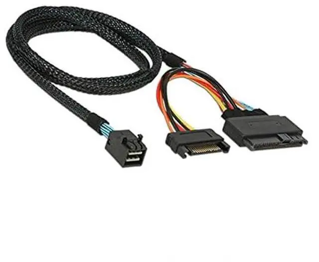 Alt view image 3 of 5 - NFHK U.2 U2 SFF-8639 NVME PCIe SSD Cable for Mainboard Intel SSD 750 p3600 p3700 M.2 SFF-8643 Mini SAS HD