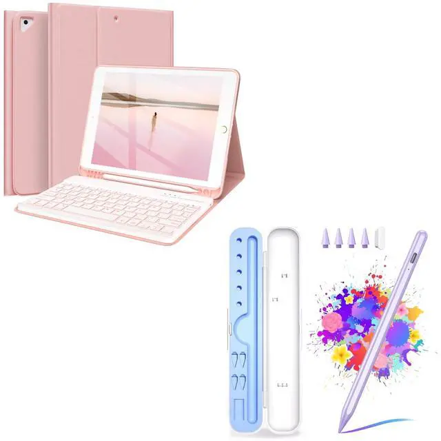 Main image of FUWANG Compatible with iPad 9th Generation Keyboard Case 10.2"(2021)/8th Gen/7th Gen Bundle with Stylus Pen for iPad 9th&10th Generation