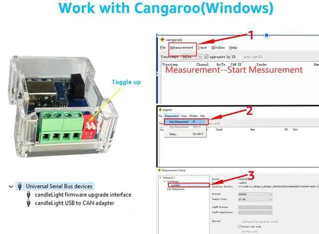 Alt view image 2 of 5 - DSD TECH SH-C30G Isolated USB to CAN Adapter Based on Canable 1.0 Pro