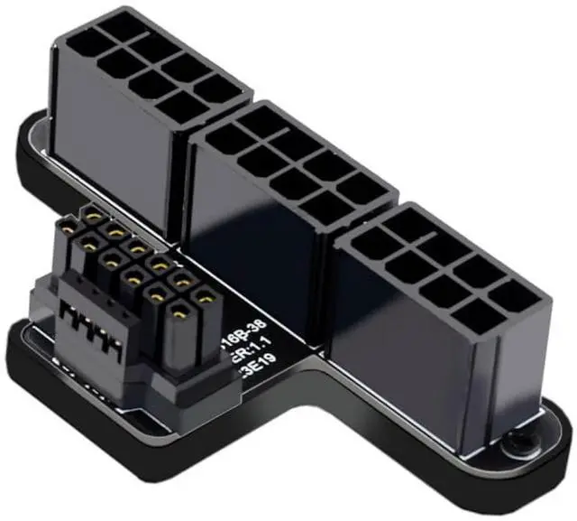 Main image of CY Adapter 12VHPWR ATX3.0 PCI-E 5.0 Power Modular to Three ATX 8P Adapter for 4080 5090TI 16Pin 12+4P Graphics Card (Up Angled 90 Degree)