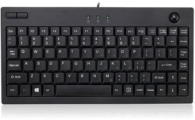 Main image of ADESSO AKB-310UB - Wired USB Mini Trackball USB Keyboard, 87-Key US Layout, Black