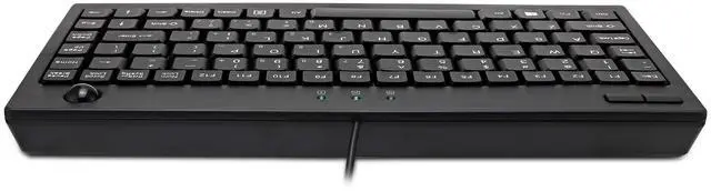 Alt view image 5 of 5 - ADESSO AKB-310UB - Wired USB Mini Trackball USB Keyboard, 87-Key US Layout, Black