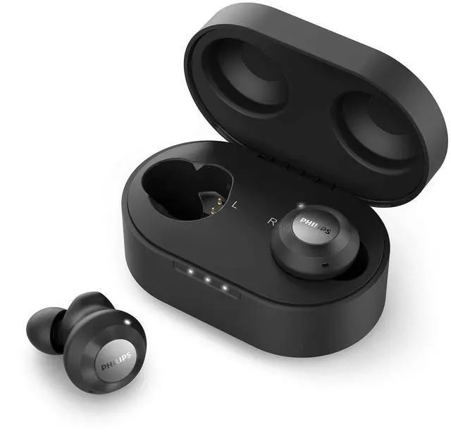 Alt view image 3 of 5 - Philips T8505 True Wireless Earbuds, Hybrid Active Noise Canceling (ANC), Bluetooth 5.0 Voice Assistant, IPX4 Splash Resistant, App Control, USB-Charging, Wireless Charging case Included (TAT8505BK)