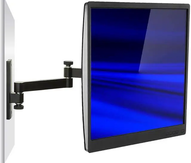 Main image of Mount-It! Full Motion Computer Monitor Wall Mount, Articulating Arm Fits Single Monitor Screens 19 20 21.5 22 24 27 30 Inches, VESA 75 and 100 Compatible, 33 lb Capacity Black
