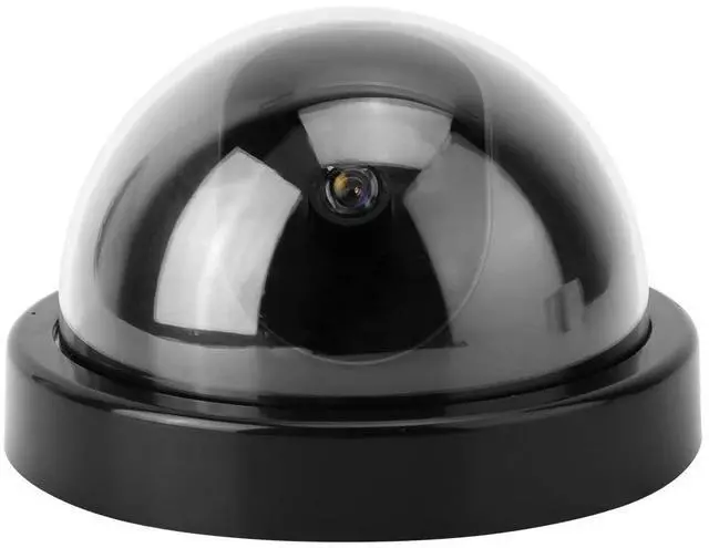 Alt view image 5 of 5 - Simulated Security Camera Fake,Outdoor Camera Dummy Security Cameras Fake D,Surveillance Cameras 4Pcs Dome Simulation Camera CCTV Dummy Fake Security Camera with Flashing Led Light(White)(Black)