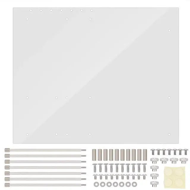 Alt view image 4 of 5 - 4mm Acrylic Frame Open Frame Transparent Acrylic Overlock Computer Case DIY Base Stand for ATX Mothboard