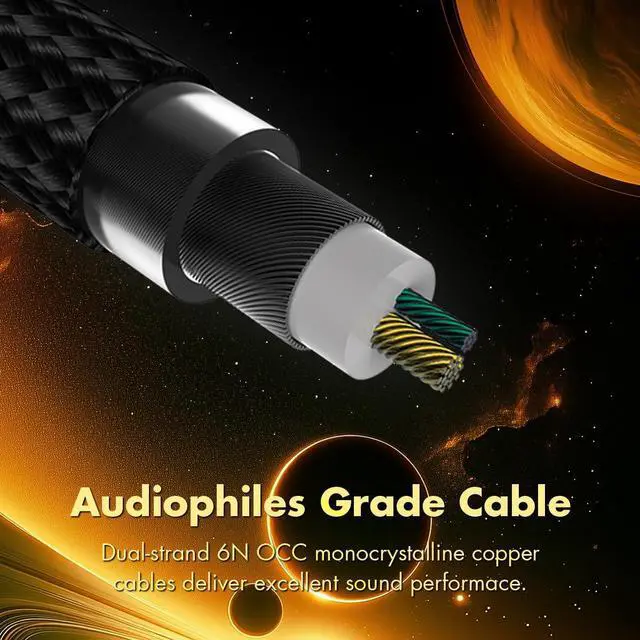 Alt view image 3 of 5 - ROSESELSA Star City 5 Pro 1DD+2BA Hybrid Headphones HiFi Wired Earbuds in Ear Earphones High Fidelity with IEM MMCX Cable (Night, 3.5mm MMCX)