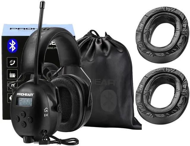 Main image of PROHEAR 033 Upgraded Bluetooth Hearing Protection Headphones - Black GEP01 Gel Ear Pads (Upgraded) for 3M PELTOR Headsets