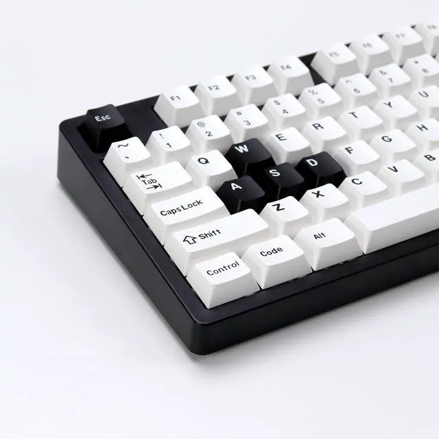 Alt view image 5 of 5 - KBDiy Bow PBT Double Shot Keycap Set,174 Keys White and Black Custom Key Cap Keycaps 60 Percent Cherry Profile Keycaps for 61/64/68/84/87/100/104/108 Mechanical Keyboard