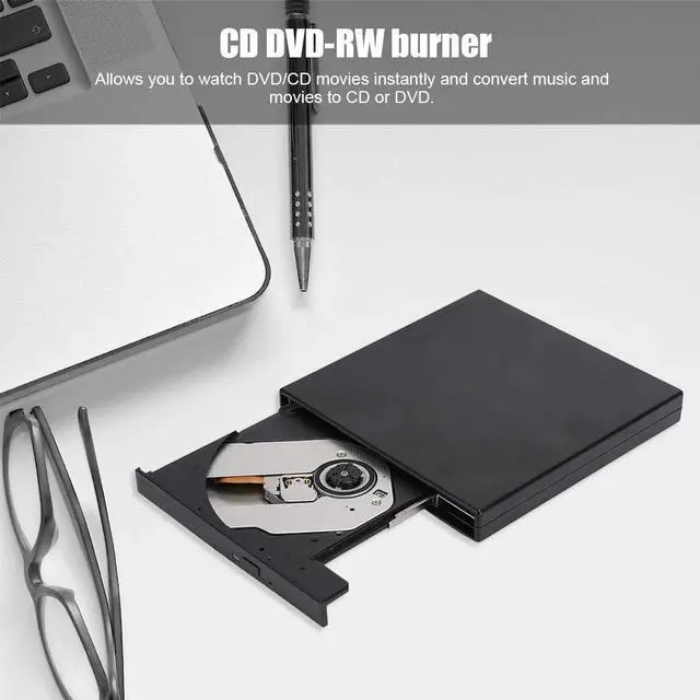 Alt view image 2 of 5 - fo sa Computer Optical Drive USB2.0 DVD,RW Portable External Laptop Desktop PC CD DVD RW for Win 2000,Win XP,Win Vista,Win 7