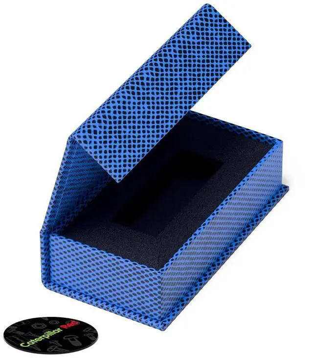 Alt view image 2 of 5 - Caterpillar Red 4 x Magnetic USB Presentation Gift Boxes, Royal Blue Color, Flash Drives, Removable Drives, Wedding USB Box, Wedding Presentation Gift Box, Photography