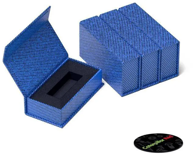 Alt view image 4 of 5 - Caterpillar Red 4 x Magnetic USB Presentation Gift Boxes, Royal Blue Color, Flash Drives, Removable Drives, Wedding USB Box, Wedding Presentation Gift Box, Photography