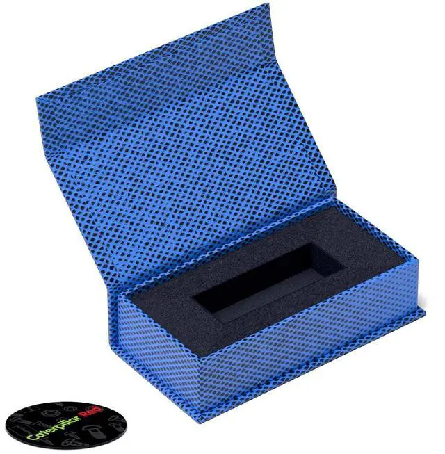 Alt view image 5 of 5 - Caterpillar Red 4 x Magnetic USB Presentation Gift Boxes, Royal Blue Color, Flash Drives, Removable Drives, Wedding USB Box, Wedding Presentation Gift Box, Photography