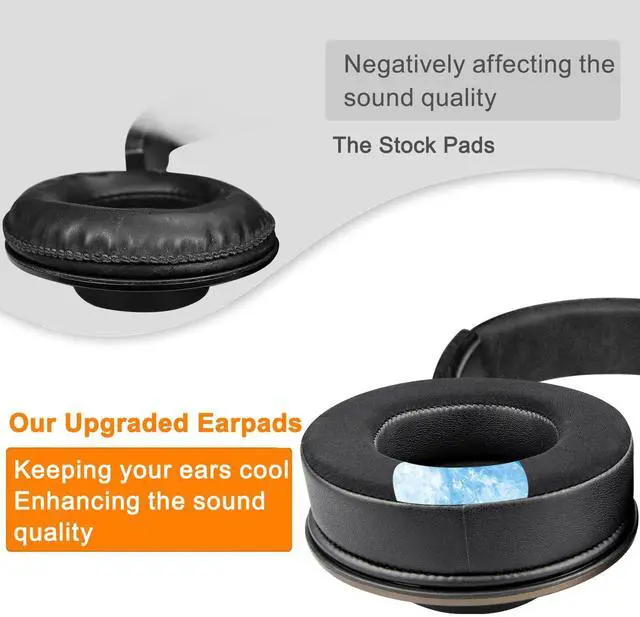 Alt view image 5 of 5 - SOULWIT Cooling Gel Earpads Replacement for AKG Pro Audio K52 K72 K92 M220 K240 K241 K242 K271 K272 K340 K550 K551 K553 S MKII MK2, Ear Pads Cushions with Noise Isolation Foam - Black