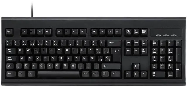 Main image of Perixx PERIBOARD-106B ES Teclado USB Español - Alto Rendimiento - Teclas más Altas - Tamaño Completo con Teclado Numérico - Negro - QWERTY Español