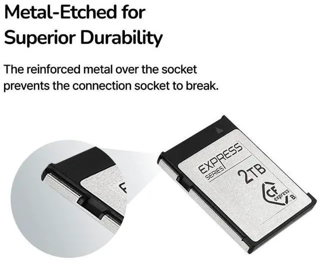 Alt view image 3 of 5 - Novachips 512GB Express CFexpress Type B Memory Card - up to 8K RAW - Nikon Z6/Z8/Z9, Canon EOS-R3/R5/R5C, Other Cameras (NN765C512GTX9)