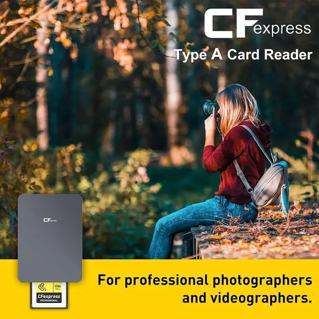 Alt view image 5 of 5 - CFexpress Type A Card Reader (10Gbps) Portable Aluminum CFexpress Card Reader Support USB3.1 Gen2,Thunderbolt 3 Port Connection CF Express Type A Adapter Compatible with Windows/Mac OS/Linux