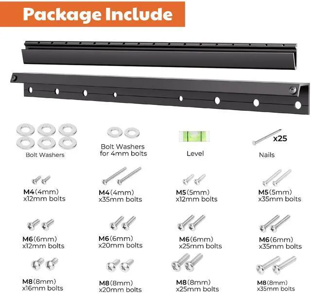Alt view image 4 of 5 - Fulifix 2 Pack No Stud TV Wall Mount for 22-55 Inch TVs, No Drill TV Mount, Studless Drywall TVs Wall Bracket fits Most LED LCD Flat Curved Screen TVs & Monitors, Max VESA 400x400mm up to 100 lbs