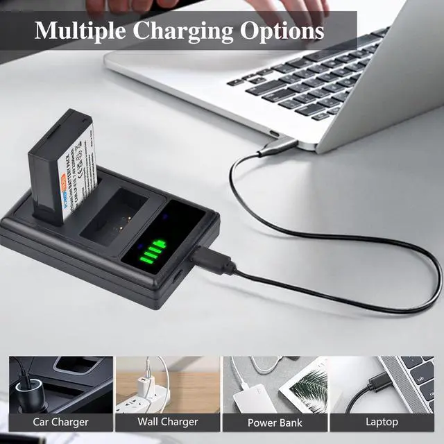 Alt view image 3 of 5 - PowerTrust 3X LP-E10 Battery and Dual USB Charger for Canon 1100D 1200D 1300D Rebel T3 T5 KISS X50 X70 Battery