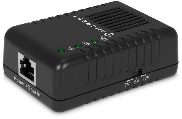Alt view image 2 of 4 - Amcrest Active PoE Splitter Adapter, IEEE 802.3af compliant, Up To 100 meters, 5V / 12V Output