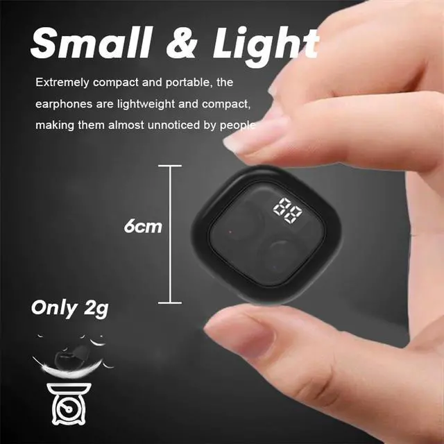 Alt view image 3 of 5 - Loluka Ultra Small in-Ear Wireless Invisible Smallest Bluetooth Earbuds for Sleep Comfortable and Fitable for All Type Ears True Wireless Earbuds Stereo Sound IPX4 Waterproof