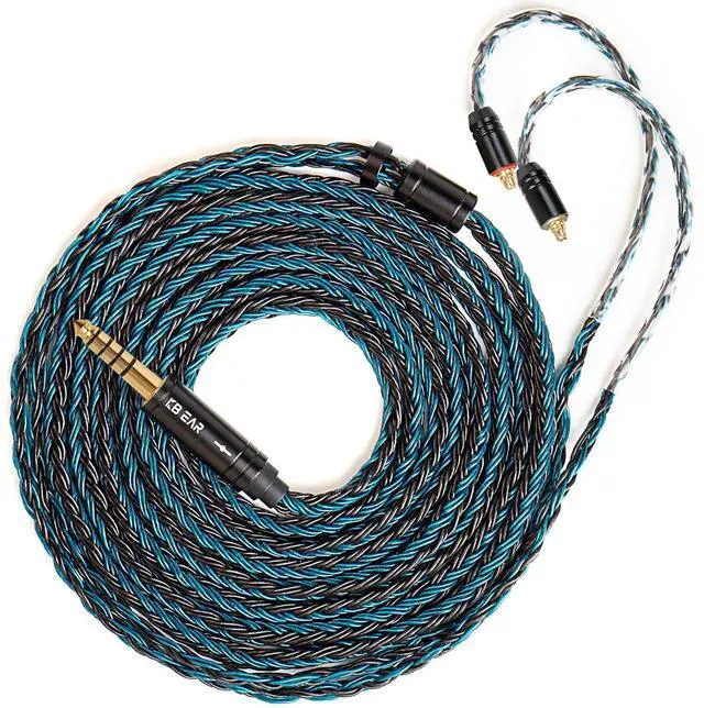 Main image of KBEAR ST16 Plus Earphone Cable 16 Core 5N OCC Silver-Plated Long IEM Cable for MMCX 3.5mm Plug Devices Fiio FH3 FH7 FH9 FA9 FH5S SE846 SE535 SE215 SE315 SE425 PRO W60 IE300 IE40PRO (MMCX 4.4MM)